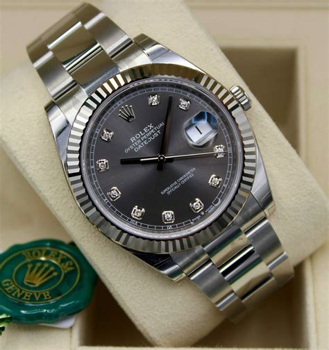 rolex datejust 41 grau diamant|Rolex Datejust 41mm for sale.